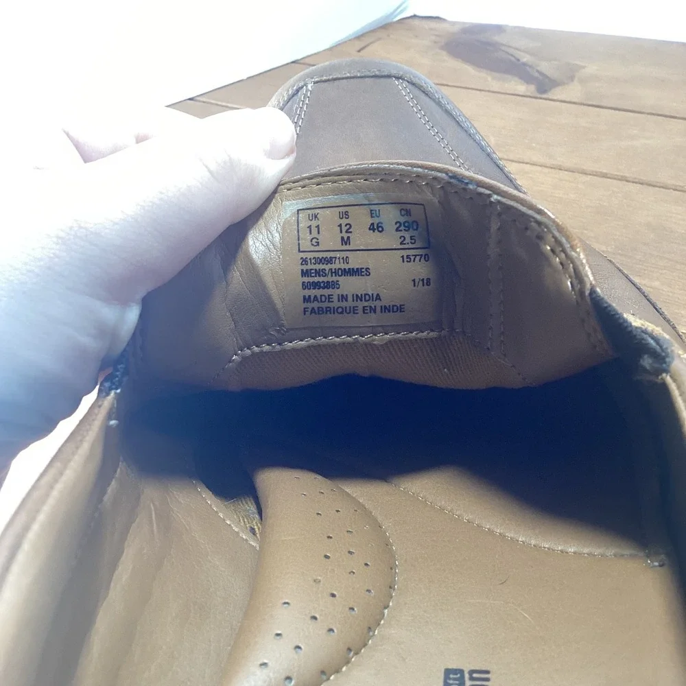 Clarks Collection Mens Slip On Loafers‎ Dress Shoes Leather Brown US 12 M